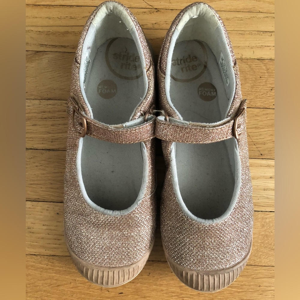 Girls stride rite sparkle Mary Jane style shoes
